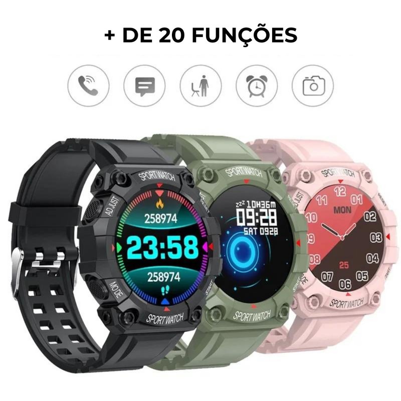 Smartwatch + Carteira Antifurto Moderna + Cinto Tático